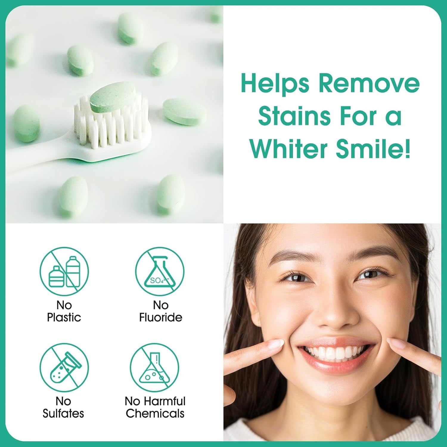 Revolutionize Your Oral Care with Chewable Toothpaste Tablets - 150 Natural Peppermint Tabs for Instant Whitening and Sensitivity Relief!