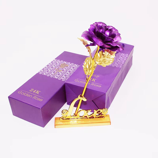 Artificial 24K Gold Rose Home Decor:  Perfect for loved ones or to display in your favorite space