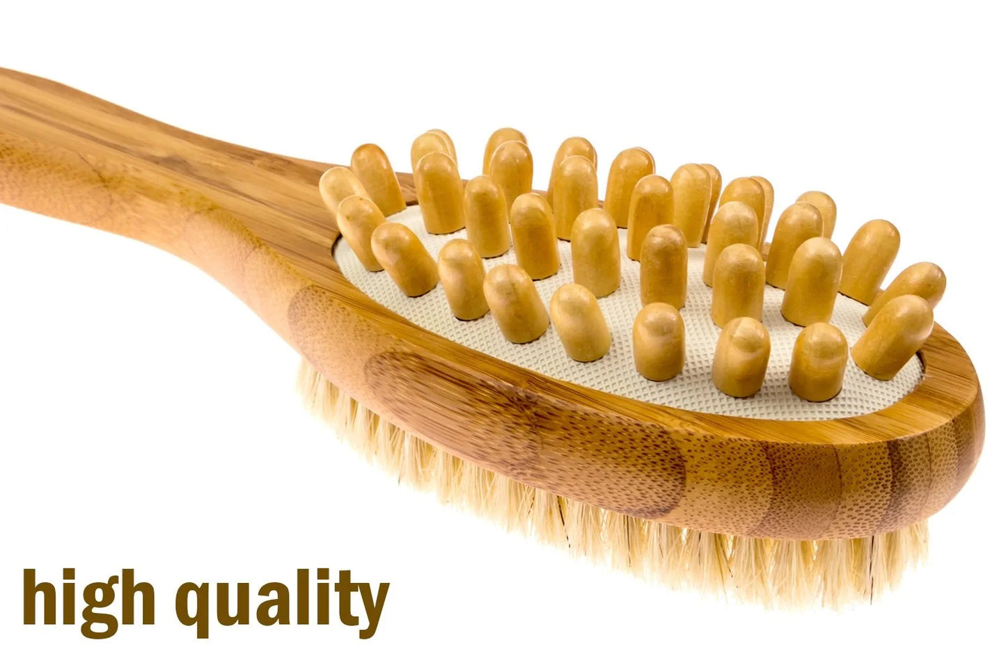 Revitalize Your Skin with the Bath Blossom Bamboo Body Brush - Natural Bristles Shower Brush with Long Handle for Perfect Dry Brushing and Back Scrubbing