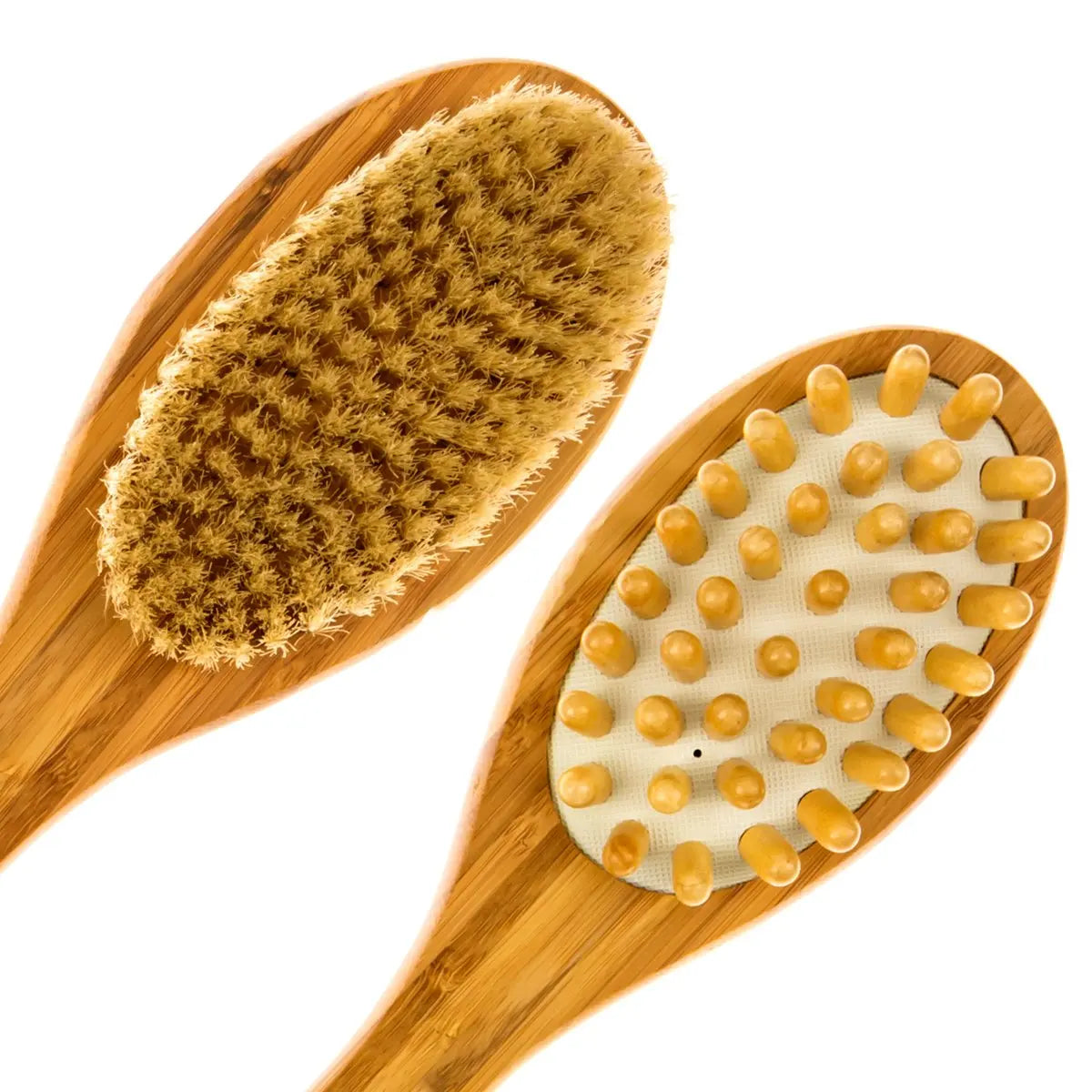 Revitalize Your Skin with the Bath Blossom Bamboo Body Brush - Natural Bristles Shower Brush with Long Handle for Perfect Dry Brushing and Back Scrubbing