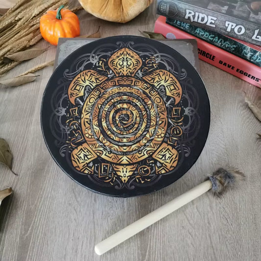 Elevate Your Space with the 25CM Handmade Shaman Drum - Tree of Life Design for Spiritual Harmony and Home Decoration